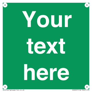 Custom Safe Condition: Blank (green) sign